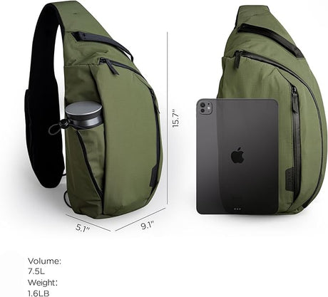 Crossbody Left Shoulder 7.5L - Crossbody Bag Men,Sling Backpack - Fits 12
