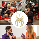 Spider Pendant Necklace Surgical Steel Superhero Spiderman Jewelry for Kids- Gold-A