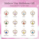 18K Rose Gold Necklaces for Women, 928 Sterling Silver Gifts for Mothers Day, Jewelry for Wife Mom Her Girlfriend, Birthstone Diamond Necklace for Birthday Anniversary, Heart Pendant Jewelry-OCT