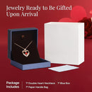 18K Rose Gold Necklaces for Women, 929 Sterling Silver Gifts for Mothers Day, Jewelry for Wife Mom Her Girlfriend, Birthstone Diamond Necklace for Birthday Anniversary, Heart Pendant Jewelry-NOV