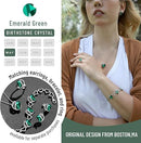 Infinity Love Heart Necklace, Birthstone Necklace for Women, Jewelry for Women with Healing Crystals, Allergy Free Pendant Necklace-05-May-Emerald Green