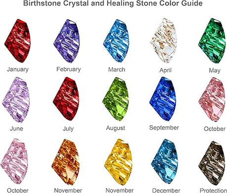 Infinity Love Heart Birthstone Earrings for Women, Crystal Stud Earrings with Healing Stones, Allergy-Free Jewelry for Women with Gift Box, Silver-tone Birthstone Crystals Earrings-01-January July Birthstone-Ruby Red