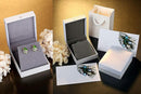 Infinity Love Heart Birthstone Earrings for Women, Crystal Stud Earrings with Healing Stones, Allergy-Free Jewelry for Women with Gift Box, Silver-tone Birthstone Crystals Earrings-08-August Birthstone-Peridot Green