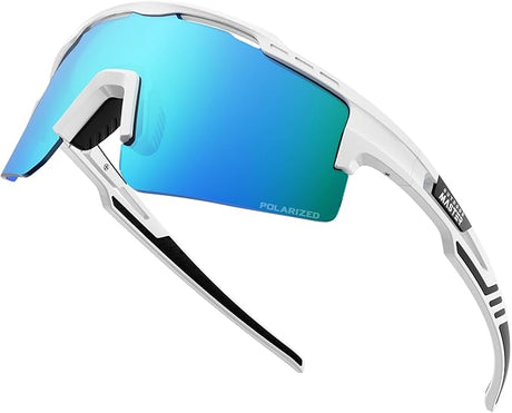 OutdoorMaster Hawk II Polarized Sports Sunglasses for Men Women, TAC 100% UV400 Protection TR90 Frame Cycling Sunglasses, Baseball Running Fishing Golf Glasses
