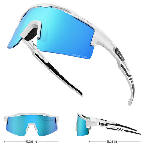 OutdoorMaster Hawk II Polarized Sports Sunglasses for Men Women, TAC 100% UV400 Protection TR90 Frame Cycling Sunglasses, Baseball Running Fishing Golf Glasses
