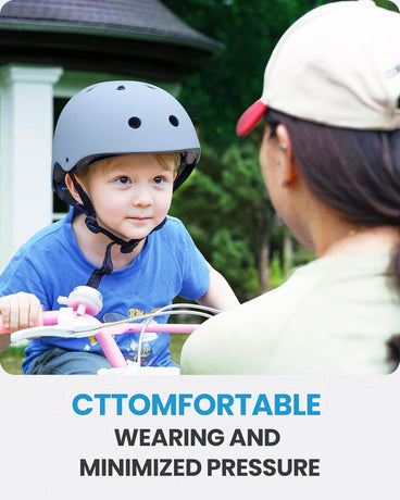 OutdoorMaster Youth & Kids Bike Helmet - Adjustable Multi-Sports Skateboard Helmet with Removable Liners for Balance Bike, Toddler Scooter, One Wheel Hoverboard-Light Blue-Large