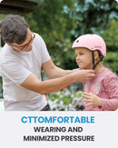 OutdoorMaster Youth & Kids Bike Helmet - Adjustable Multi-Sports Skateboard Helmet with Removable Liners for Balance Bike, Toddler Scooter, One Wheel Hoverboard-Light Pink-Small