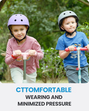 OutdoorMaster Youth & Kids Bike Helmet - Adjustable Multi-Sports Skateboard Helmet with Removable Liners for Balance Bike, Toddler Scooter, One Wheel Hoverboard-Taro purple-Small