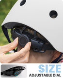 OutdoorMaster Youth & Kids Bike Helmet - Adjustable Multi-Sports Skateboard Helmet with Removable Liners for Balance Bike, Toddler Scooter, One Wheel Hoverboard-White-Large
