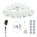 Hollywood Super Star Style Makeup Mirror Vanity LED Light Bulbs Kit for Dressing Table Dimmable & Plug in, Linkable and Flexible Strip, Mirror Not Included