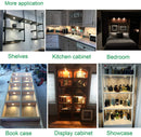 Dimmable LED Under Cabinet Lighting, Counter Showcase Kitchen Lighting Fixtures with 12V Plug in Adapter and Dimmable Wireless Remote Control, 6 Ultra Slim Puck Lights Kit