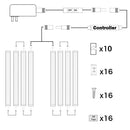 Dimmable LED Under Cabinet Lighting Bar, 12V Under Counter LED Light Strip Linkable Kit with Rocker Switch Kitchen,Showcase,Worktop, Shelf Lighting(8 Panel Kits Warmwhite)
