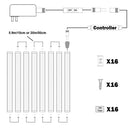 Dimmable LED Under Cabinet Lighting Bar, 12V Under Counter LED Light Strip Linkable Kit with Rocker Switch Kitchen,Showcase,Worktop, Shelf Lighting(8 Panel Kits Warmwhite)