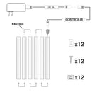 Dimmable Led Under Cabinet Lighting Bar Linkable Kits with Rocker Switch Under Counter Kitchen,Showcase,Shelf Lighting(6 Panel Kits Cold White)