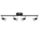 Kitchen Lights,Ceiling Lighting Kits, Swivelling Ceiling Spotlight for Bedroom, Kitchen and Living Room(GU10 LED Bulbs not Included) (4 Way Black)