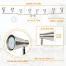 LED 8 Light Track Lighting Fixture Flexible, Adjustable Ceiling Spot Light with GU10 Track Light Head, Accent Lighting Foldable Swing Arm Brushed Nickel(Bulbs Not Included)