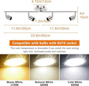 LED Ceiling Light,4 Way Rotatable Spot Lights for Ceiling,Flexible Ceiling Lights for Bedroom,Living Room, Black Nickel with Protectiv Bulb Trims(Gu10 Bulbs Not Included)