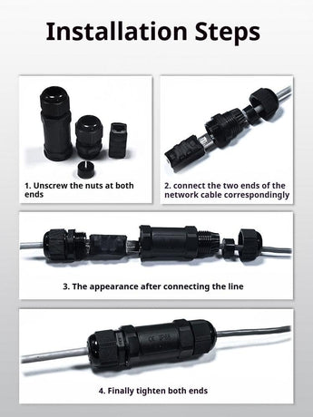 Starlink Ethernet  Connector,RJ45 Coupler, Ethernet Female to Female Extender with Lightning Protection and IP68 Waterproof,CAT8/CAT7/CAT6/CAT5E Cables