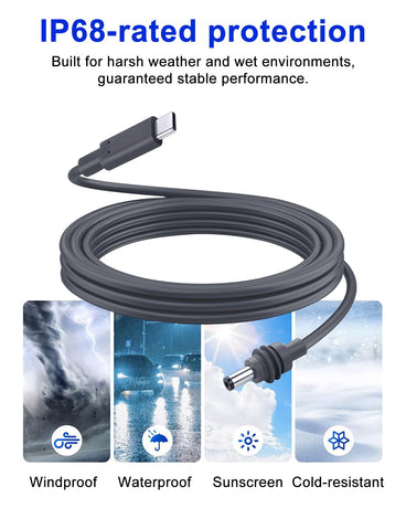 Starlink Mini Power Cable 10FT USB-C to DC5521