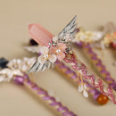 Handmade Crystal Wand, Raw Gemstone Scepter, Natural Magic Wand Rose Quartz