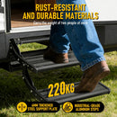 Heavy Duty Double Aluminium Caravan Step – Anti-Slip RV Entry Step, Stable 2-Tier Camping Step, Durable Outdoor Access Step, 54.5 x 77.5 x 30cm