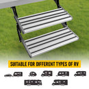 Heavy Duty Double Aluminium Caravan Step – Anti-Slip RV Entry Step, Stable 2-Tier Camping Step, Durable Outdoor Access Step, 54.5 x 77.5 x 30cm