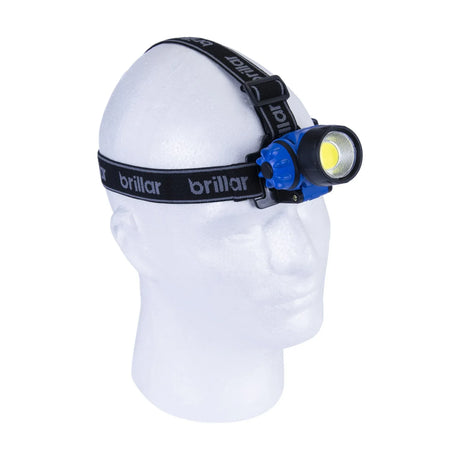 Brillar 3-Mode Headlamp – Blue, 120 Lumens with COB LED