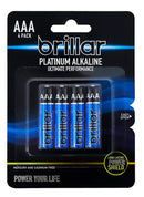 4 Pcs AAA PLATINUM ALAKALINE