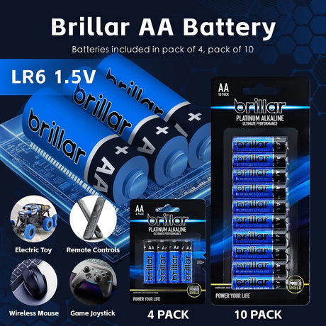 24 Pcs Brillar AA Platinum Alkaline Batteries