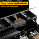 Lockable Cash Box with Coin Tray – Durable Metal Money Box with Key Lock for Bills & Change – Black