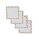4 Pcs Clevinger MDF Coasters Gold Border