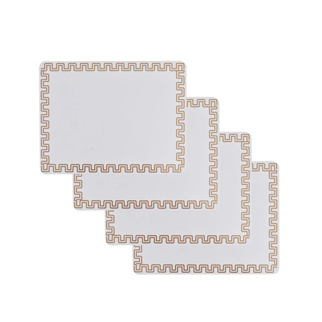 4 Pcs Clevinger MD Placemats Gold Border