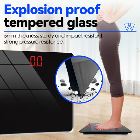 Clevinger Digital Glass Bathroom Scale – 180kg Max Capacity