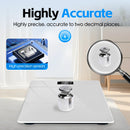 Clevinger Silver Digital Glass Bathroom Scale – 180kg Max Capacity
