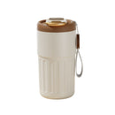 450ml Thermal LED Temperature Display Smart Coffee Cup Insulated Drink Tumbler-Brown