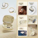 Bluetooth 5.3 Wireless Earbuds Deep Bass Over Ear - Beige