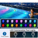 4Pcs Underwater Lights LED Submersible Pool Light Rechargeable with Remove Panel