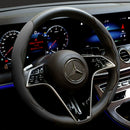 2Pcs Soft Breathable Anti-Slip Faux Leather Steering Wheel Protector Car Cover- Black