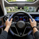 2Pcs Soft Breathable Anti-Slip Faux Leather Steering Wheel Protector Car Cover- Purple
