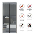 Extra Durable Magnetic Fly Screen Door Anti Mosquito Screen Mesh Curtain Grey-90x240cm