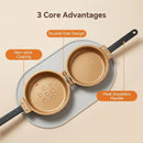 Double Sided Pancake Maker Flip Pan Non-Stick Omelette Egg Frying Pan 15cm