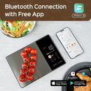Smart Digital Food Kitchen Scale with Nutritional Calculator, On-Screen Nutrient Info, Free App for Calorie & Macro Tracking, AI Scan, Personal Goals, for Weight Loss and Keto, 11lb/5kg