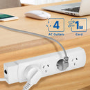 4 Outlet Power Board with 1 Meter Lead Cable
