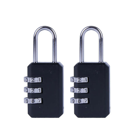 2 Pcs Combination 3 Dial Smooth Padlocks