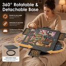 360° Rotating Jigsaw Puzzle Table, 2-in-1 Puzzle Board with Cover & Stand, 6 Drawers, Portable Felt Puzzle Tray for Up to 1000 Pieces
