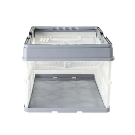 Collapsible Plastic Grocery Shopping Baskets Storage Crates with Handles