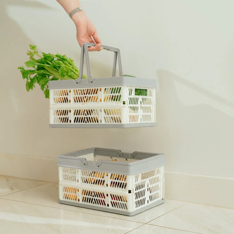Livingtoday Collapsible Shopping Basket with Handle Medium - 19L