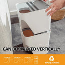 12L Stackable Plastic Kitchen Trash Bin Household Classification Storage Box
