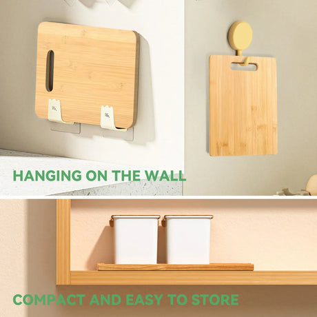 3 Pcs Bamboo Cheese Cutting & Serving Chopping Board Set
