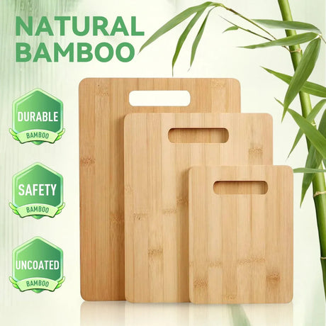 6 Pcs Bamboo Cheese Cutting & Serving Board Set – Moso Bamboo, Reversible, BPA-Free